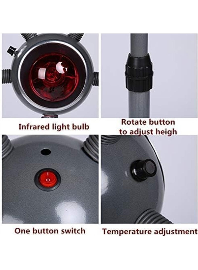 5 Heads Infrared Heat Lamp Hair Dryer Color Therapy Styling Tools Flexible Arms - Image 4