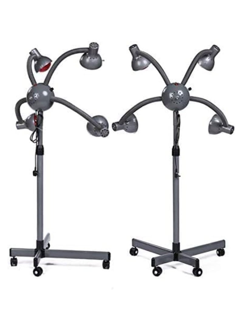 5 Heads Infrared Heat Lamp Hair Dryer Color Therapy Styling Tools Flexible Arms - Image 5