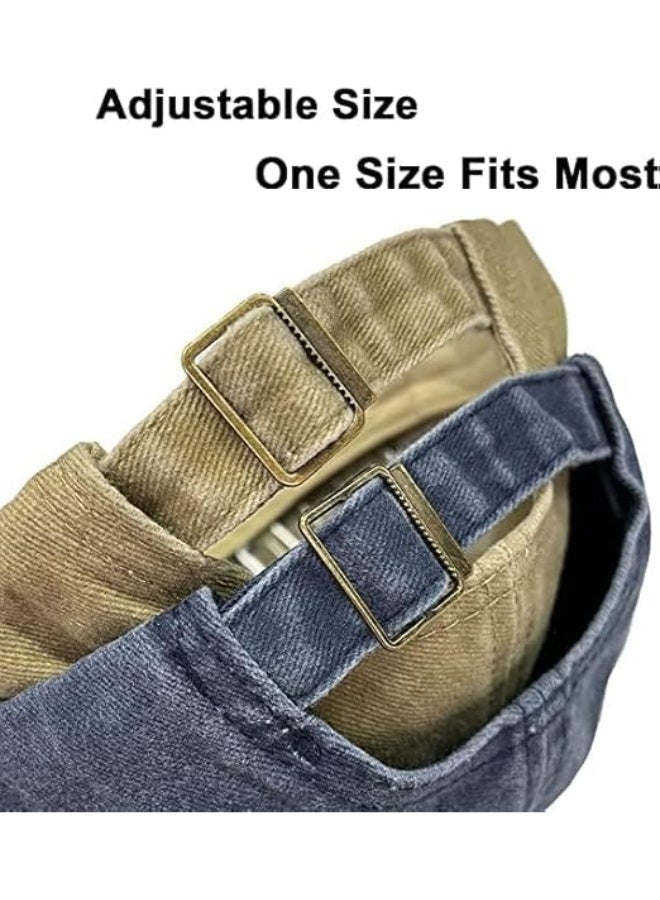 2 Pcs Unisex Baseball Cap, Cotton Vintage Washed Distressed Baseball Cap, Low Profile Unstructured Baseball Hat, Adjustable Dad Golf Hat for Men Women - Image 4