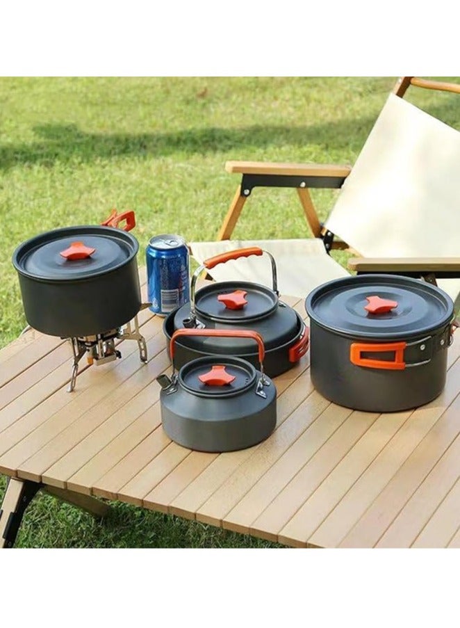 General Aluminum Cookware Set, Aluminum Camping Cooker, Aluminum Backpack Cookware Set |Multi-purpose outdoor cooking tool for traveling, camping, hiking, backpacking and picnic  - Image 3