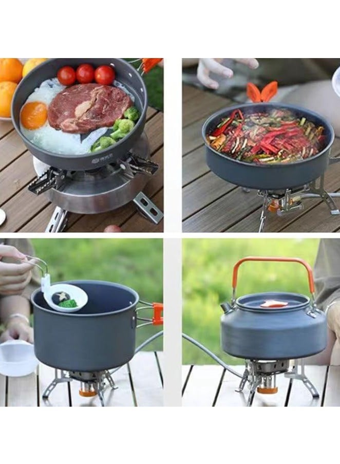 General Aluminum Cookware Set, Aluminum Camping Cooker, Aluminum Backpack Cookware Set |Multi-purpose outdoor cooking tool for traveling, camping, hiking, backpacking and picnic  - Image 2