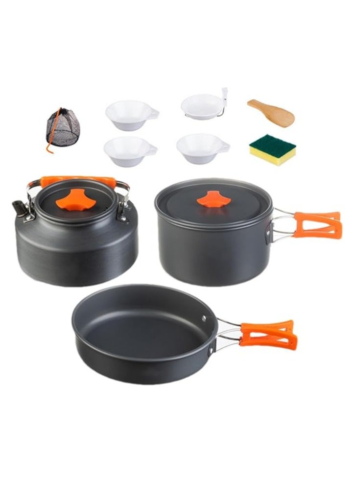 General Aluminum Cookware Set, Aluminum Camping Cooker, Aluminum Backpack Cookware Set |Multi-purpose outdoor cooking tool for traveling, camping, hiking, backpacking and picnic  - Image 1