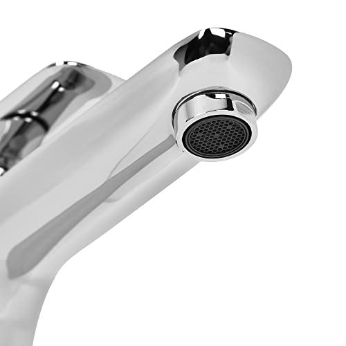 Hindware Italian Collection F400014CP Fluid Single Lever Hot and Cold Basin Mixer Tall, Brass with Chrome Finish - Image 5