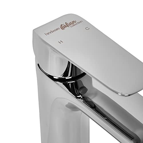 Hindware Italian Collection F400014CP Fluid Single Lever Hot and Cold Basin Mixer Tall, Brass with Chrome Finish - Image 4