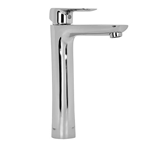 Hindware Italian Collection F400014CP Fluid Single Lever Hot and Cold Basin Mixer Tall, Brass with Chrome Finish - Image 3
