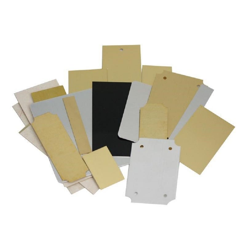 Custom Engraving Plates Engraving Plate Assortment - 20 Piece Aluminum and Brass Stamping - Image 1