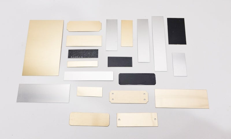 Custom Engraving Plates Engraving Plate Assortment - 20 Piece Aluminum and Brass Stamping - Image 2