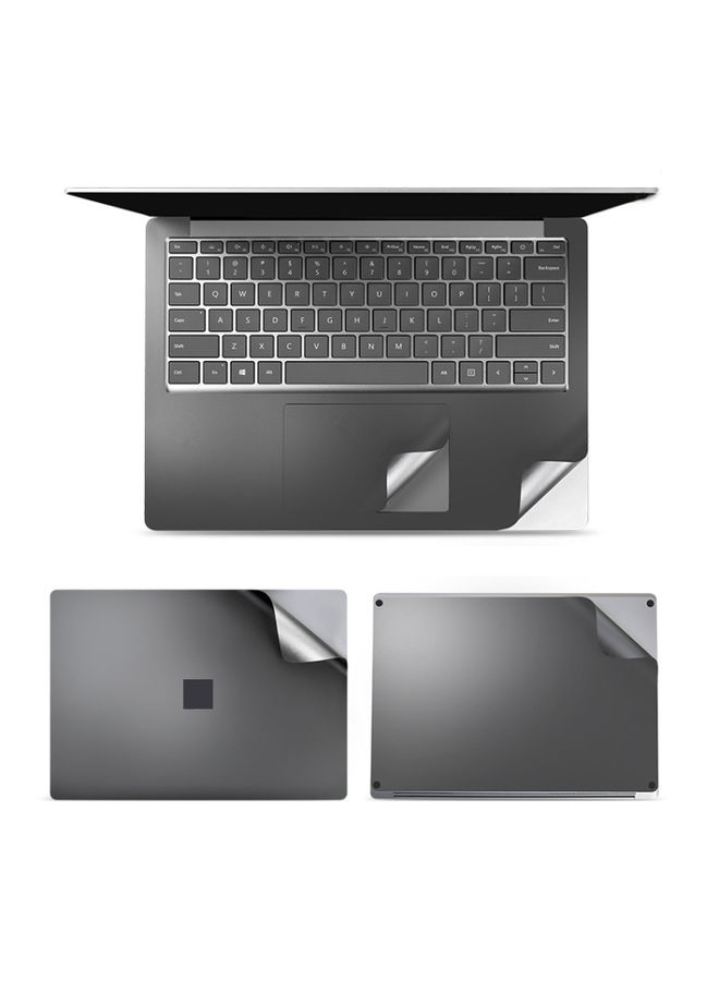 BURAQ 4 in 1 Notebook Shell Protective Film Sticker Set for Microsoft Surface Laptop 3 13.5 inch (Grey)  - Image 2