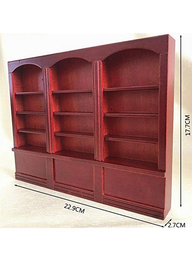 EatingBiting 1:12 Mini Miniature Furniture Wooden Display Cabinet Bookcase Book Shelf Cabinet Wardrobe Model for Fairy Garden - Image 2