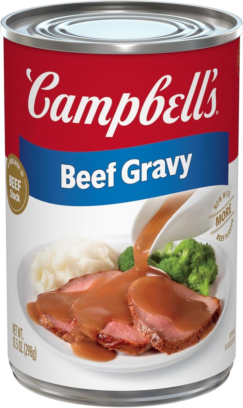 Campbell's Beef Gravy, Savory Brown Gravy Made with Real Beef Stock, 10.5 Oz Can - Image 1