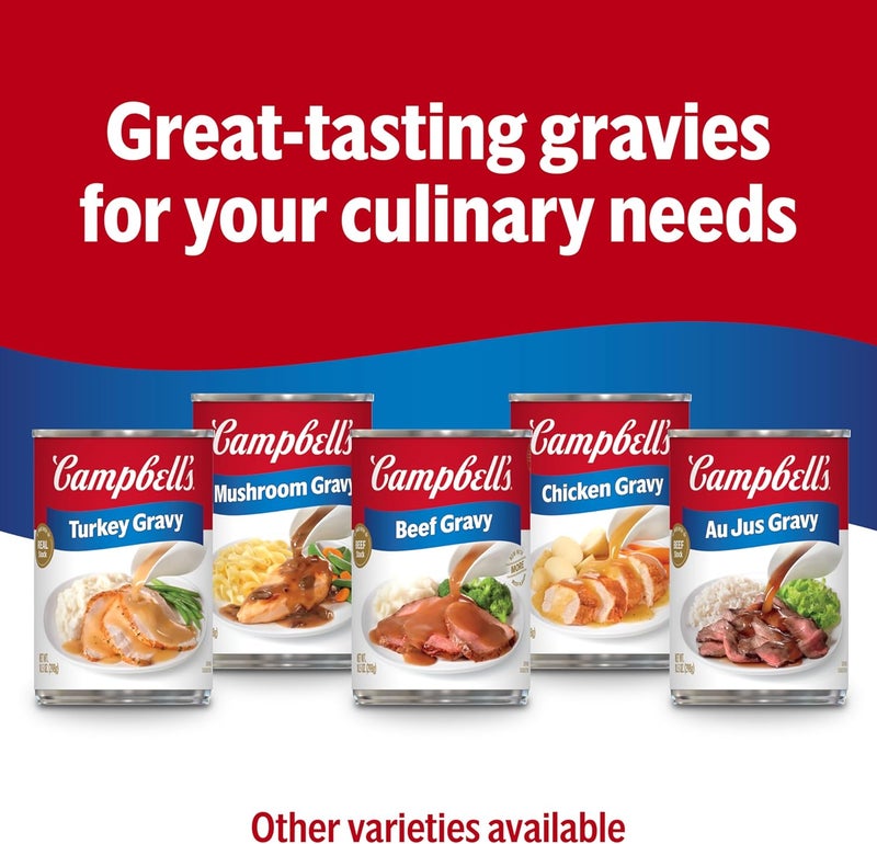Campbell's Beef Gravy, Savory Brown Gravy Made with Real Beef Stock, 10.5 Oz Can - Image 4