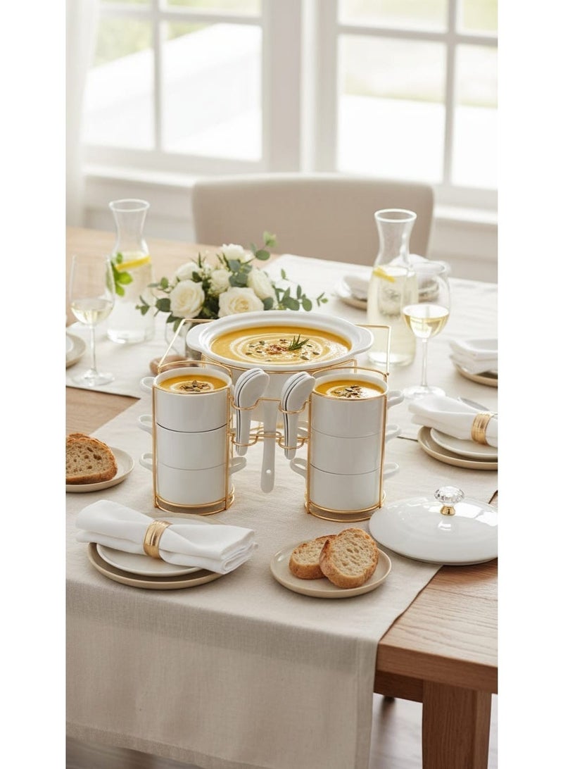 🥣 طقم تقديم الشوربة الفاخر – أناقة المائدة بلمسة راقية - Image 3