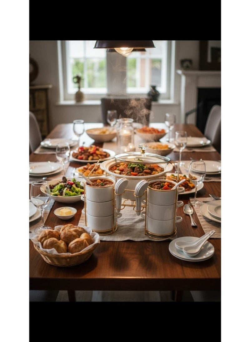 🥣 طقم تقديم الشوربة الفاخر – أناقة المائدة بلمسة راقية - Image 2