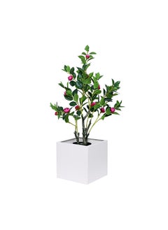 Generic Camellia Faux Plant Artificial  Dark Pink Plant, 70 cm  - Image 5