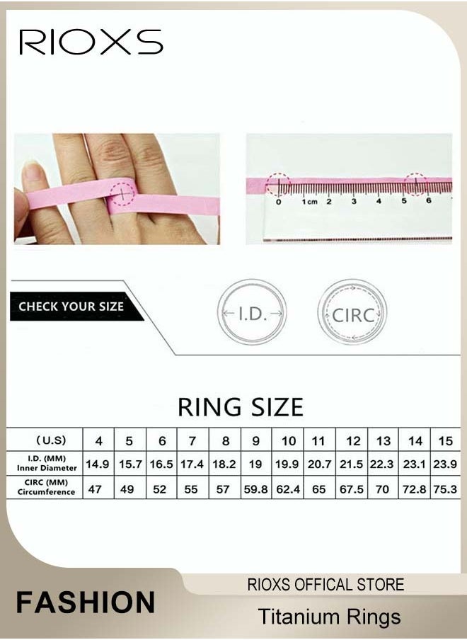 RIOXS - Moon Star Rotatable Titanium Rings Anti Anxiety Stress Relief Spinner for Men and Boys - Image 1