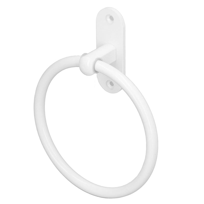 Aluminum Alloy Bathroom Towel Holder White Elegant Space Saving For Hotel - Image 5
