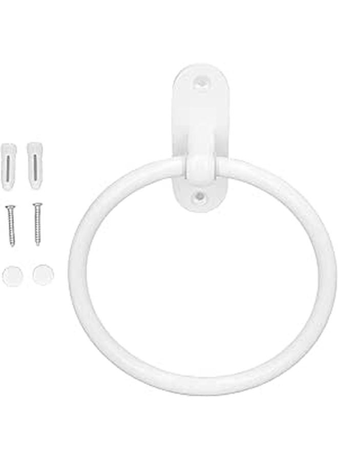 Aluminum Alloy Bathroom Towel Holder White Elegant Space Saving For Hotel - Image 1