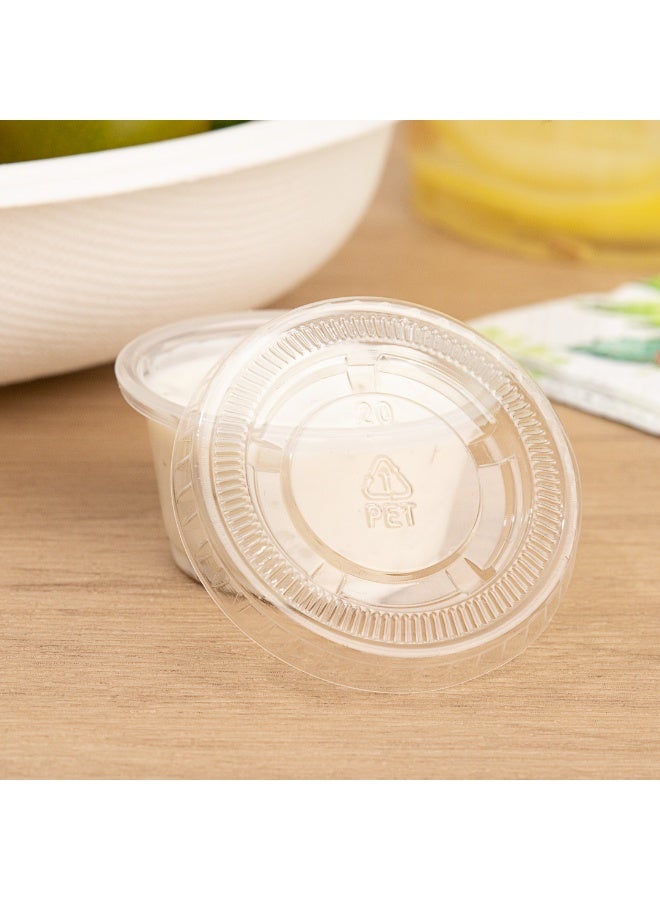 Restaurantware LIDS ONLY: RW Base 0.8 And 1 Ounce Lids Sauce Cup Lids, 2000 Tight-Fitting Lids For Condiment Cups - Microwave-Safe, Clear Plastic Portion Cup Lids, Portion Cups Sold Separately - Image 3