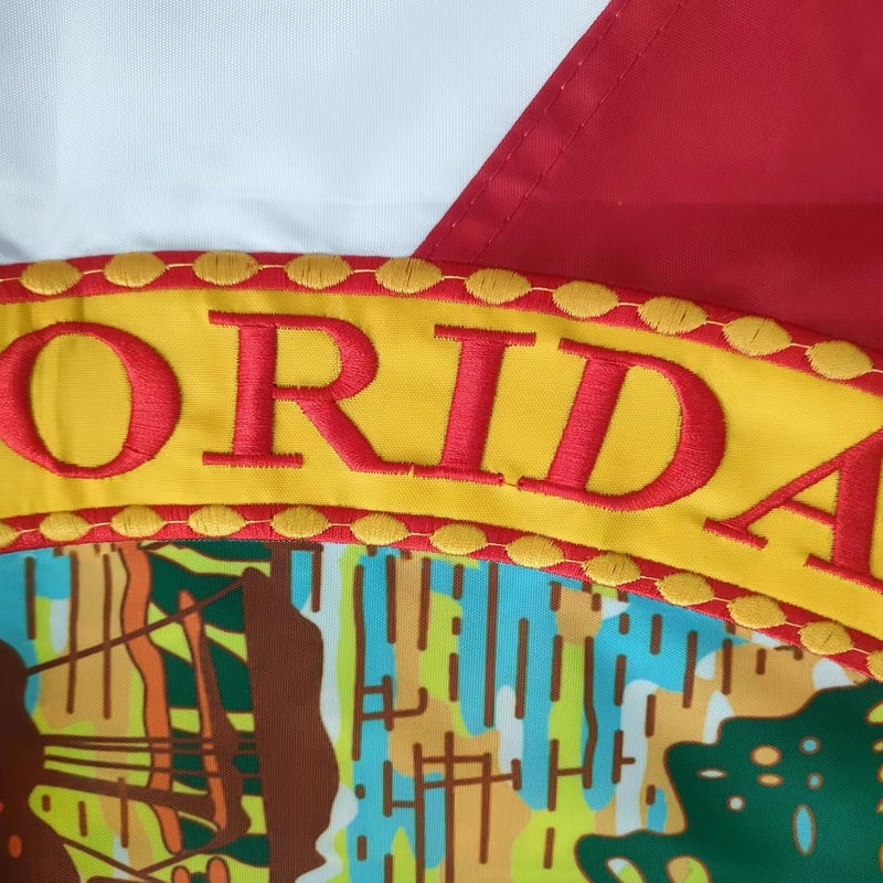 ARSOF Embroidery Florida State Flag 3X5 Double Sided Outdoor Heavy Duty with Durable Canvas Header and 2 Brass Grommets Vivid Colors FL Flags - Image 3