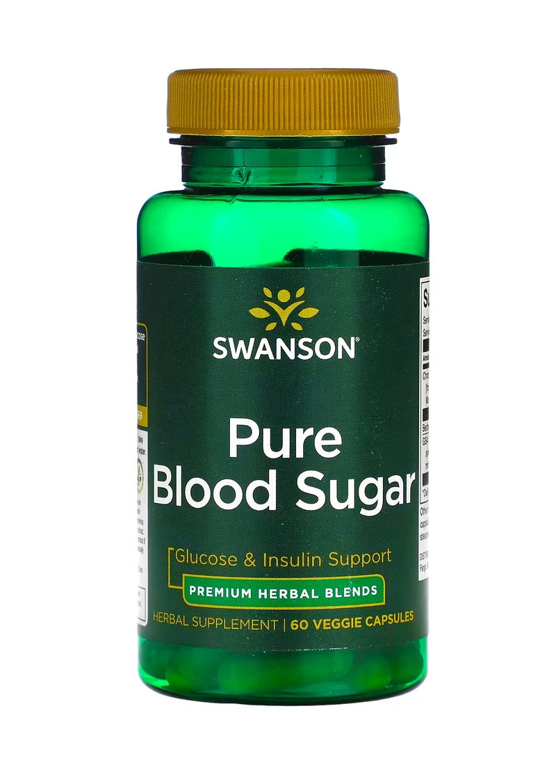 SWANSON Pure Blood Sugar , 60 Veggie Capsules