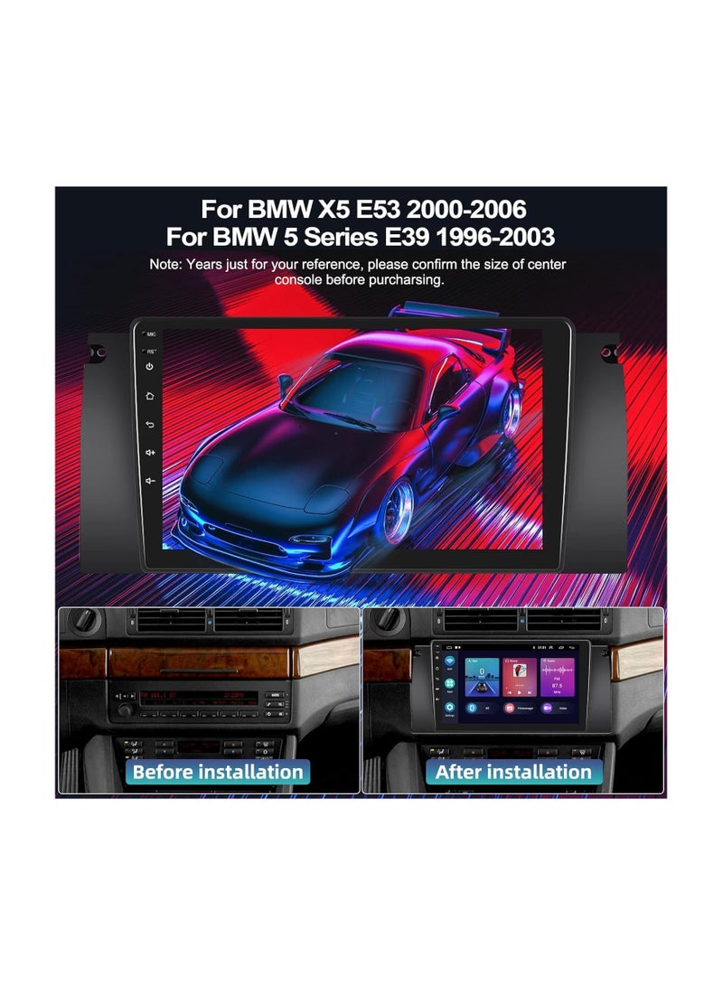 SHEZA STAR Android Car Stereo for BMW E39 1995 To 2003 BMW X5 E53 1999 To 2006 1GB RAM 32GB ROM Mirror-Link Wi-Fi BT, Radio GPS, 9 Inch IPS Touch Screen with AHD Backup Camera - Image 2