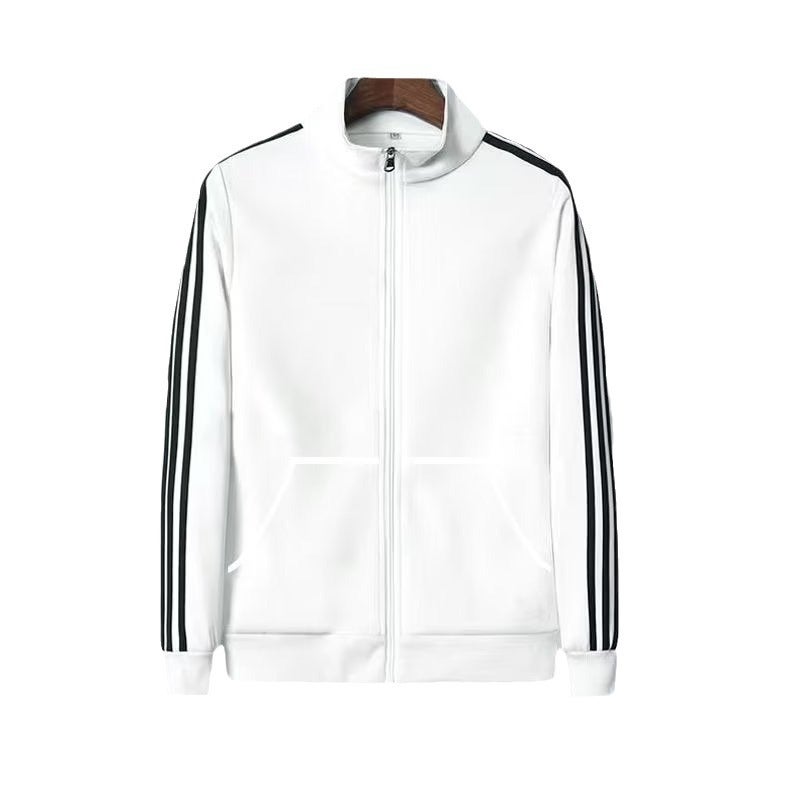 Casual Sports Jacket for Men and Women with Three Bars Vertical Collar Simple Spring and Autumn Wear Couple Thin Jacket Coat - Image 4