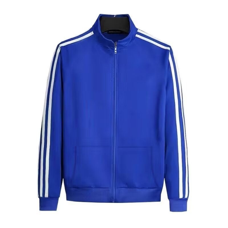 Casual Sports Jacket for Men and Women with Three Bars Vertical Collar Simple Spring and Autumn Wear Couple Thin Jacket Coat - Image 1