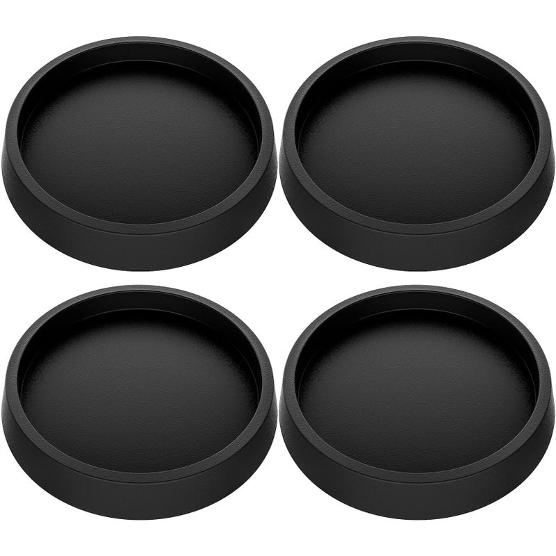Furniture CoastersCaster CupsFurniture Leg Protectors 25 Inch 4pcs Rubber Pads no Slip for Hardwood Floors Black