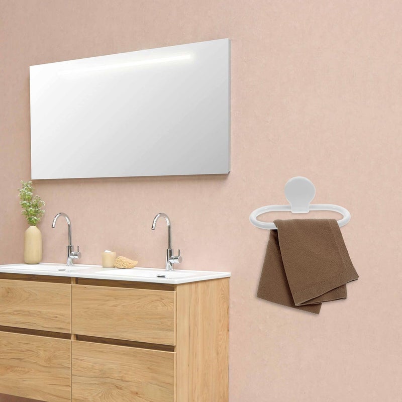 3PCS Stainless Steel Self Adhesive Towel Ring Wall Mount Holder For Kitchen Bathroom - Image 5
