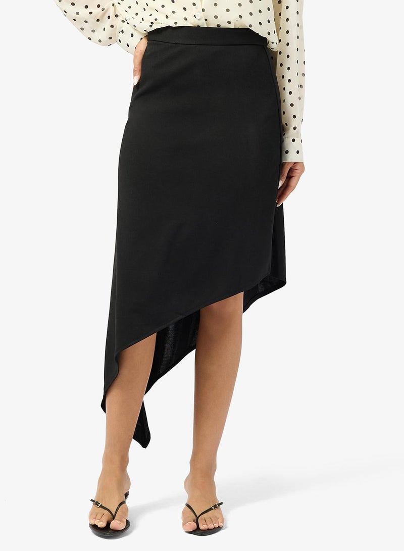 Ginger Satin Assymetric Skirt - Image 2