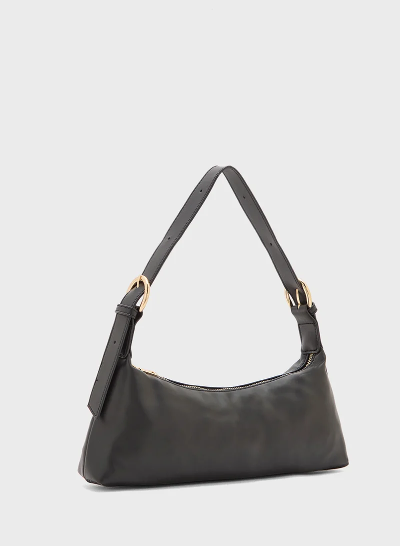 ELLA Metal Zip Detail Shoulder Bag