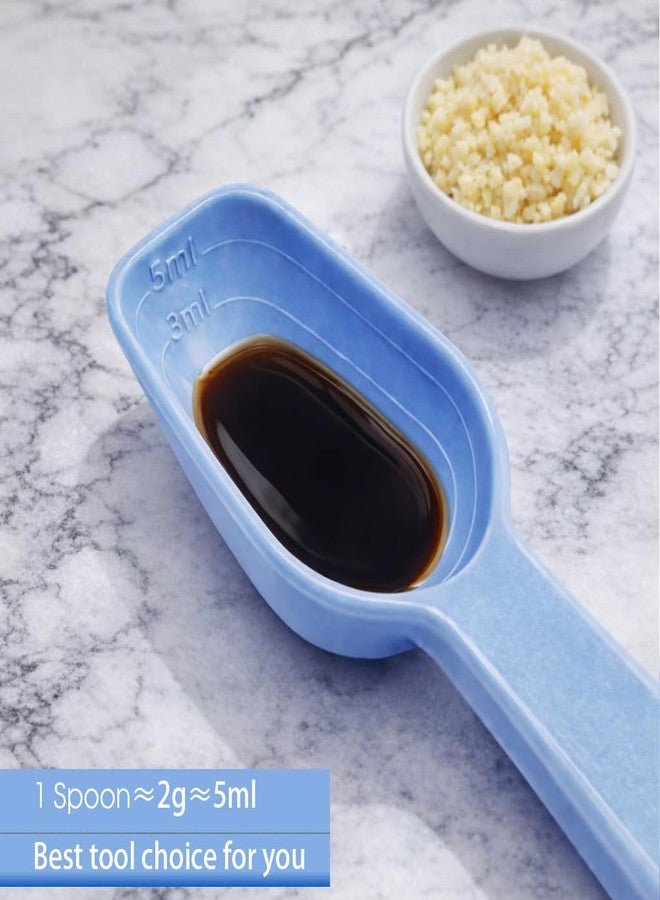 UOSLOR Silicone Garlic Peeler Tube Roller with Brush, 2-in-1 Kitchen Gadget Set, Measuring Spoon with Cleaning Brush (5ml & 3ml) and Silicone Garlic Peeler, Easy-Clean Kitchen Utensils with Hanging Loops - Image 4