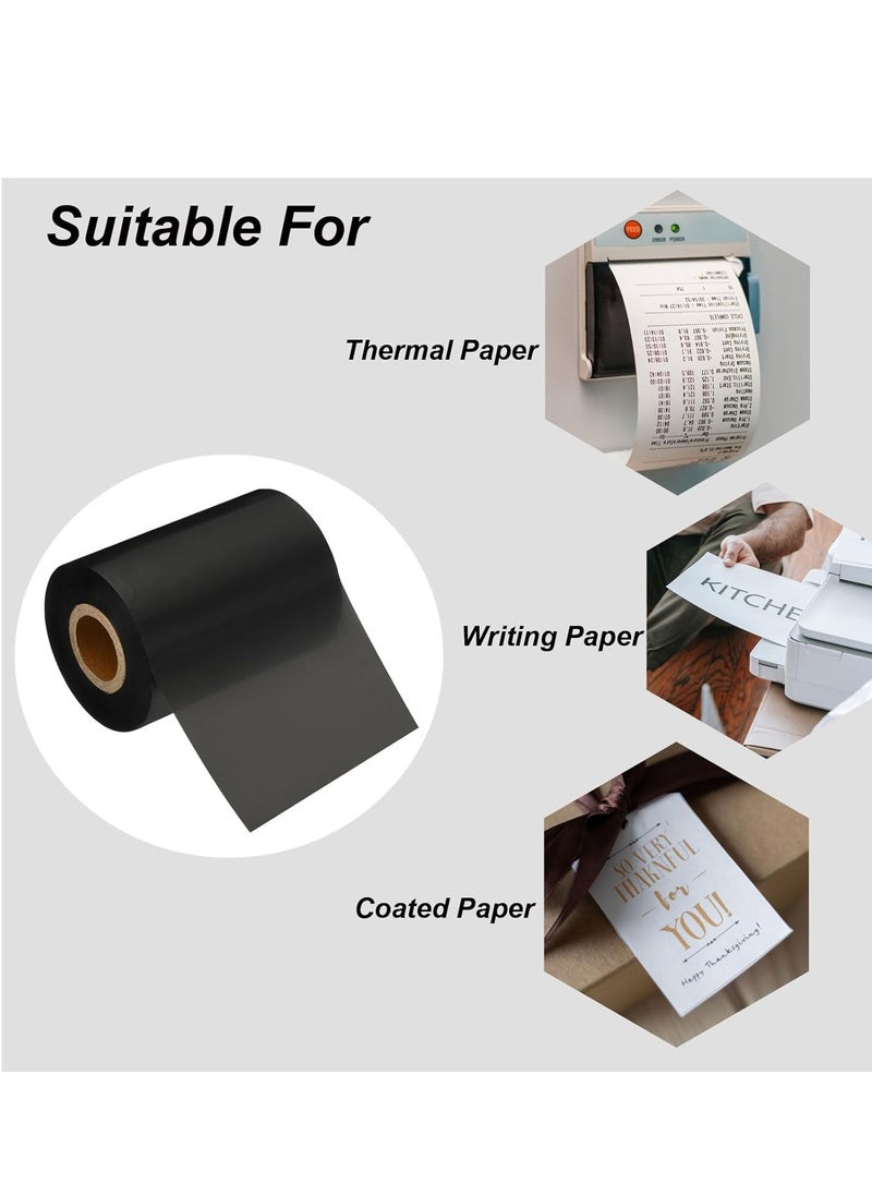 Generic Multifunctional full resin ribbon prints clearly for a long time, waterproof, alcohol-proof, scratch-resistant, and colorfast, 110*300M, universal for all kinds of labels, matte silver PET  - Image 4