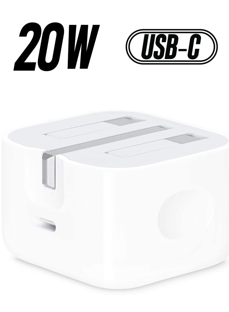 ELTRAZONE IPhone Fast Charger [MFi Certified] 20W USB C Power Adapter Fast Charger with 3ft Cable Compatible with IPhone 13/13 Pro/ 12 Pro/12 Mini/ 11/11 Pro/XS/Max/XR/X/8 Plus/SE 2020, IPod, IPad Mini Pro  - Image 1