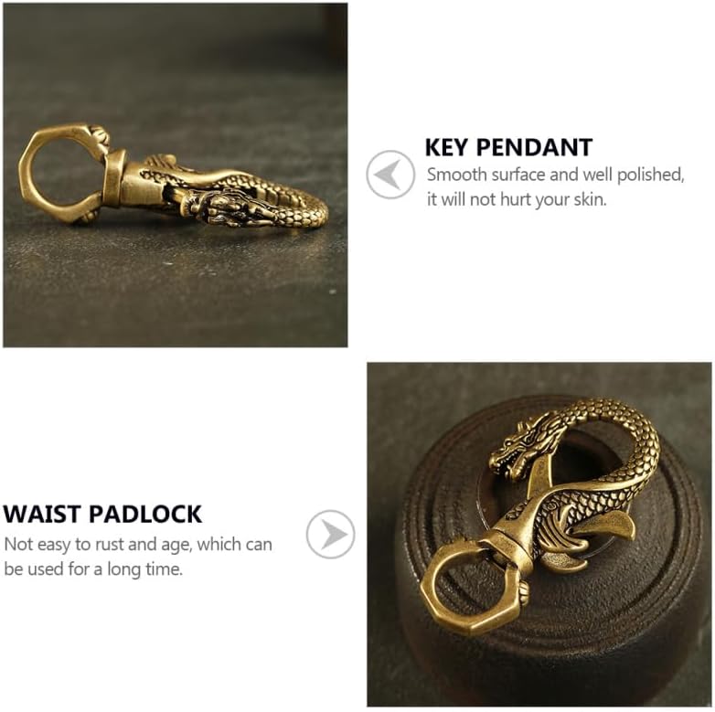 NUOBESTY Decorative Brass Dragon Lobster Clasp Snap Hook for Keychain and Bag - Image 5