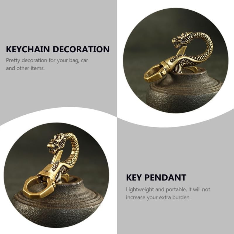 NUOBESTY Decorative Brass Dragon Lobster Clasp Snap Hook for Keychain and Bag - Image 4