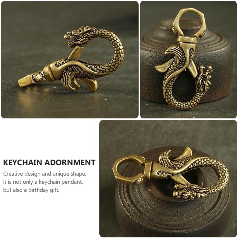 NUOBESTY Decorative Brass Dragon Lobster Clasp Snap Hook for Keychain and Bag - Image 3