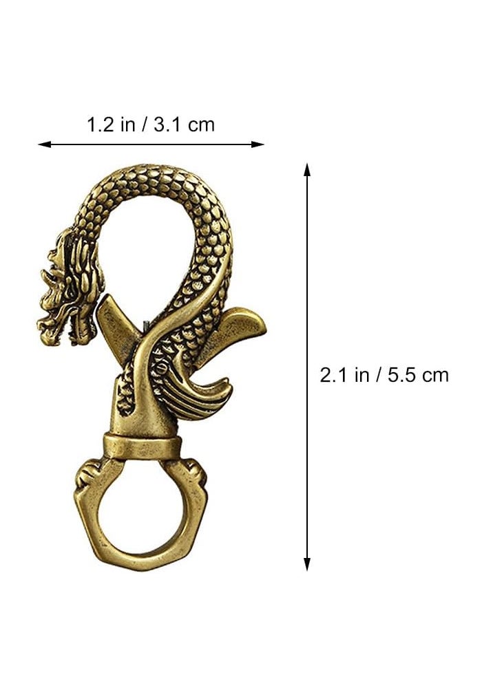 NUOBESTY Decorative Brass Dragon Lobster Clasp Snap Hook for Keychain and Bag - Image 2