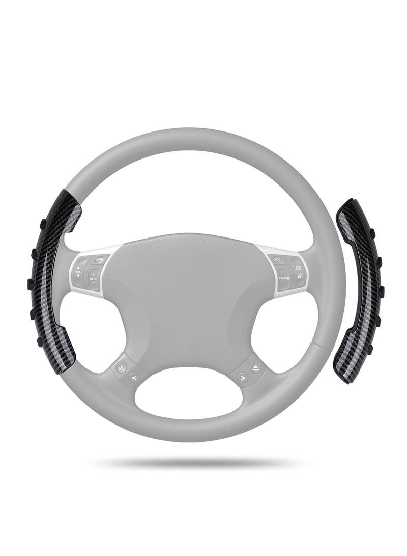 SYOSI Carbon Fiber Steering Wheel Cover Non Slip Steering Wheel Grips Booster Cover Trim Universal for Toyota Ford BMW Chevy Nissan Hyundai Honda Kia Auto Car Wheel Protector Accessory Women Men 15 Inch - Image 1
