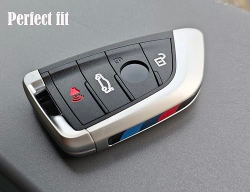 AYGUCEKE Replacement Key Fob Cover Case fit for BMW 1 3 5 Series X1 X2 X3 X5 X6 Z4 328i Z4 M5 M6 F10 F15 E90 E92 E93 Keyless Entry Key Fob Shell (Black) - Image 2