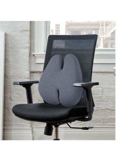 CP PLUSH Butterfly Shape Lumbar Support Pillow for Chair Advanced Memory Foam Seat Cushion for Back Helps Correct Posture and Improve Productivity