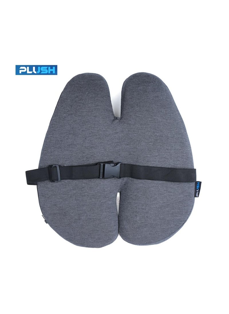 Plush - CP PLUSH Butterfly Shape Lumbar Support Pillow for Chair Advanced Memory Foam Seat Cushion for Back Helps Correct Posture and Improve Productivity - Image 1