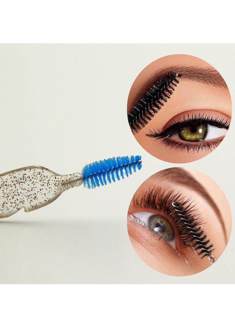 Prime Feather Shape Crystal Shining Eyelash and Eyebrow Brush  - Image 4