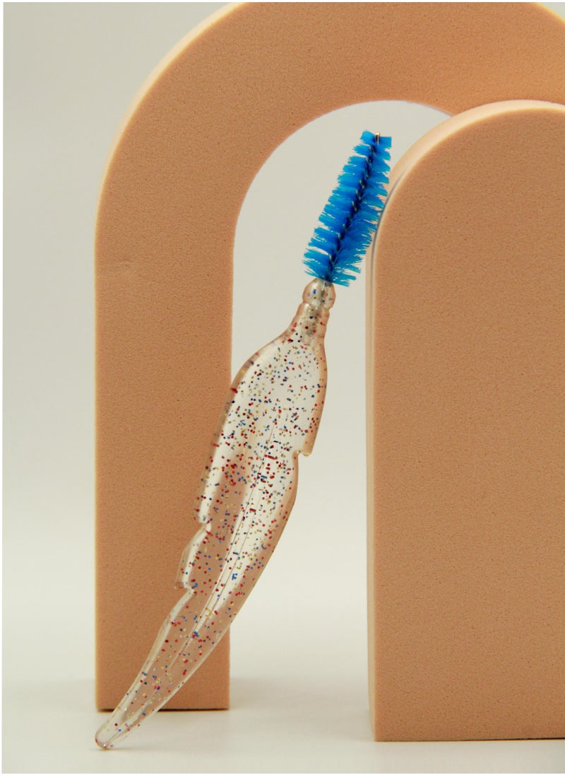 Prime Feather Shape Crystal Shining Eyelash and Eyebrow Brush  - Image 5