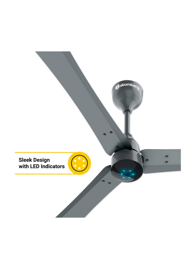 atomberg Renesa+ 1200mm BLDC Ceiling Fan with Remote Control | BEE 5 star Rated Energy Efficient Ceiling Fan | High Air Delivery with LED Indicators | 2+1 Year Warranty by Atomberg (Sand Grey) - pzsku/Z09E163618B22C2AB5D91Z/45/_/1728916470/1df2abdd-1c3e-41f1-9ecf-93f779974983