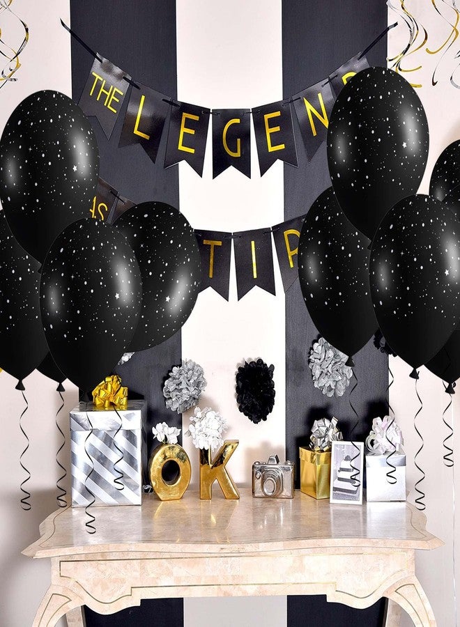 Sondeng 40Pcs Galaxy Balloons for Boys Galaxy Birthday Party Decorations Outer Space Themed Party Supplies Black Star Latex Balloon Garland Black and White Balloons for Kids - Image 4