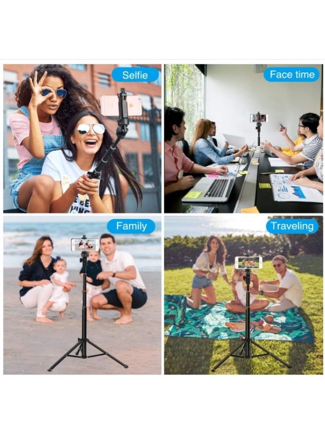 Adjustable Aluminum Alloy 1.6m Tripod Selfie Stick With Bluetooth Function For Sports Cameras And Mobile Phones Universal Support-Color:1.3m Mobile Phone Tablet Clip Bluetooth  - Image 4