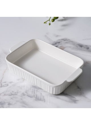 Serax Porcelain Rectangular Baking Dish for Baking Souffle Pudding Unique Design For Kitchen Hotel Restaurant Banquet and Daily Use 25.3X15.5X5CM - pzsku/Z09E17E2E80354A45E828Z/45/1747202222/c0830014-4e60-4760-9d51-c0d4fdebff2e