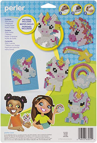 Perler Beads Rainbow Unicorn Fuse Bead Kit, 2000pcs, 7 Projects - Image 3