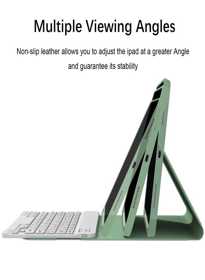 Divufus Keyboard Case for iPad 11th Generation (A16) 2025, for iPad 10th Generation 2022 [Magnetic Detachable Wireless Keyboard][Support 3 System] Folio Case with Pencil Holder, Light Green - Image 4